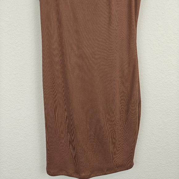 Camila Coelho NWT Minikleod Kennedy Cutout Ribbed Mini Dress In Brick Mauve XS - Picture 3 of 8